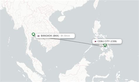 Direct flights from Cebu to Bangkok .
